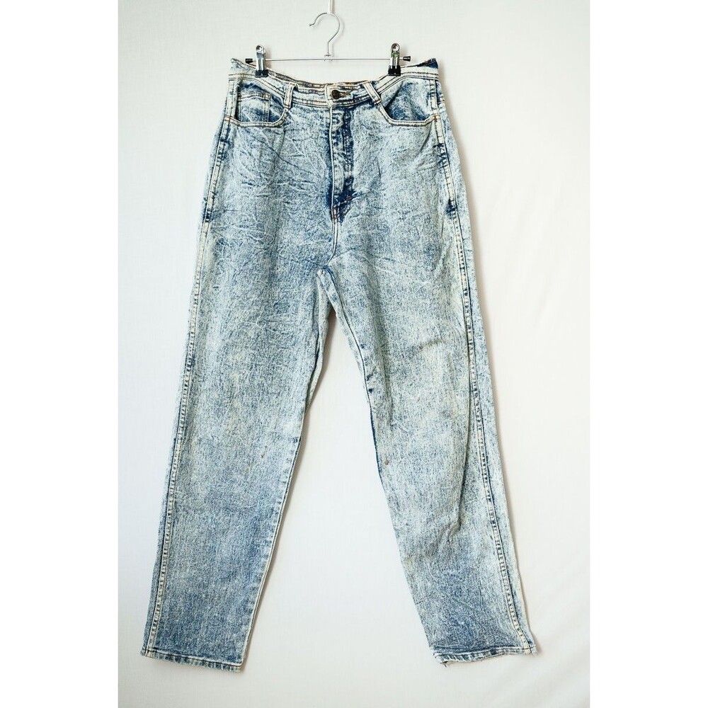 Vintage Jordache studio Jeans 14 acid wash denim *stains high rise